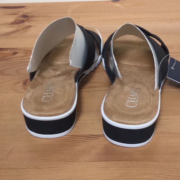 NWT SALE🎉Chaps BlackFauxSplitSuede CushionComfort - Picture 3 of 4